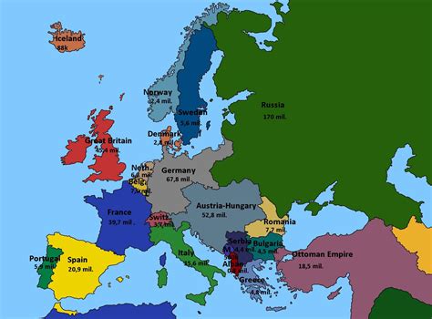 1914 europe map